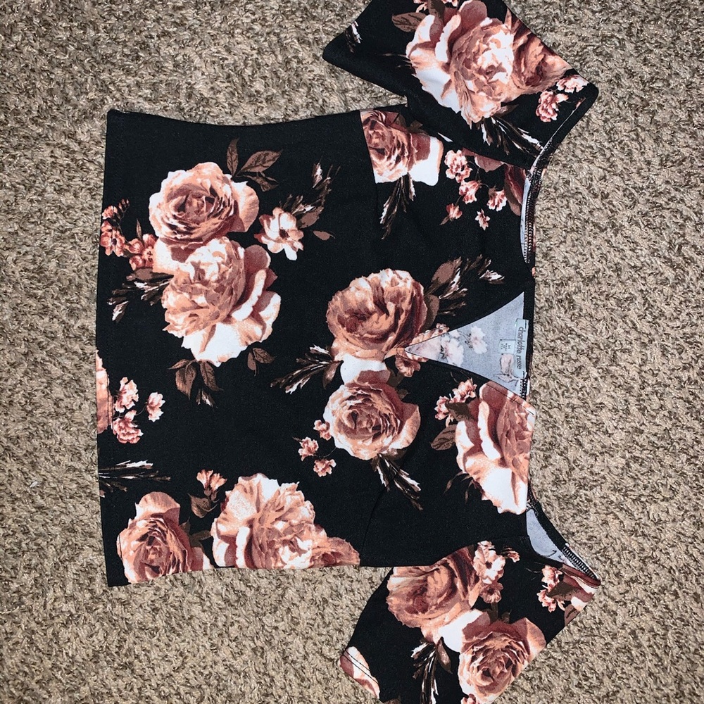 Charlotte Russe Off-The-Shoulder Crop Top